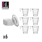 Smooth Espresso Cup + Saucer Set of 6 Tritan