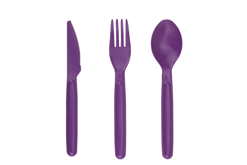 Couverts - 6 Couteaux, 6 Cuillères, 6 Fourchettes Polypropylène