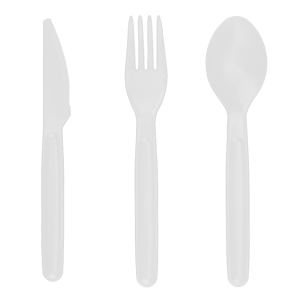 Couverts - 6 Couteaux, 6 Cuillères, 6 Fourchettes Polypropylène