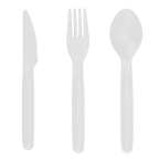 Couverts - 6 Couteaux, 6 Cuillères, 6 Fourchettes Polypropylène