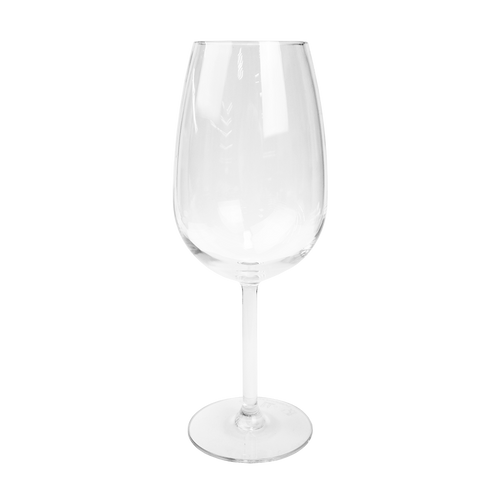 Copo de vinho transparente de 45 cl, fabricado em tritan, com pé e base arredondada. Conjunto de 6 unidades.