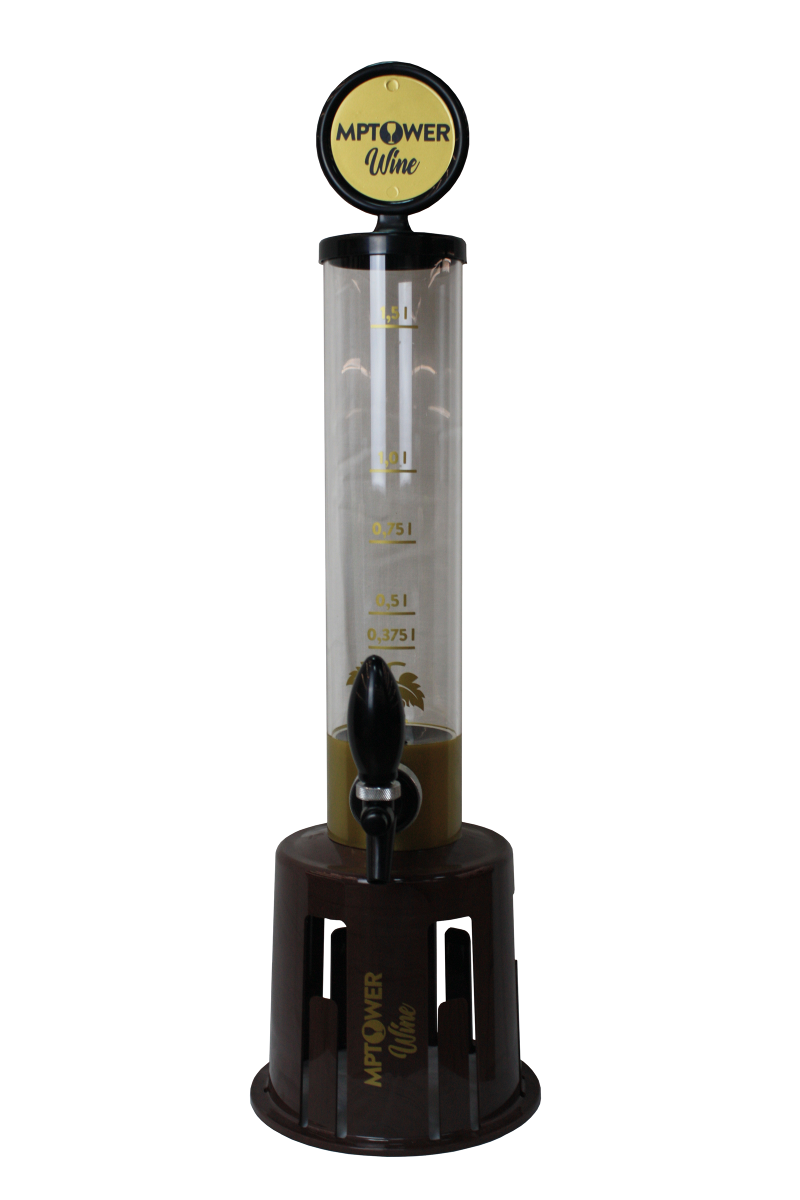 MPTower Wine Portable Beverage Dispenser (+ 6 White Wine Tulip Glasses)