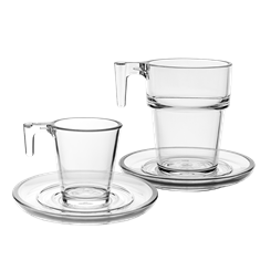 Conjunto Chávena Bica Lisa + Chávena Café Chá Baixa x2