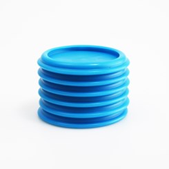 Base Antidérapante 57 mm Bleu Lot de 6