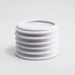 Base Antidérapante 57 mm Blanc Lot de 6