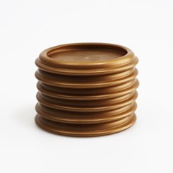 Base Antidérapante 57 mm Doré Lot de 6