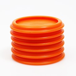 Base Antidérapante 57 mm Orange Lot de 6