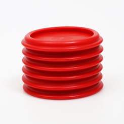 Base Antidérapante 57 mm Rouge Lot de 6