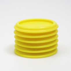 Base Antidérapante 61 mm Jaune Lot de 6