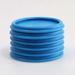 Base Antidérapante 69 mm Bleu Lot de 6