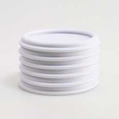 Base Antidérapante 69 mm Blanc Lot de 6
