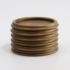 Base Antidérapante 69 mm Doré Lot de 6