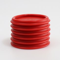 Base Antidérapante 69 mm Rouge Lot de 6