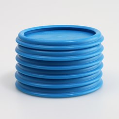 Base Antidérapante 73 mm Bleu Lot de 6