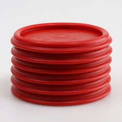 Base Antidérapante 73 mm Rouge Lot de 6
