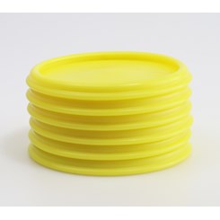 Base Antidérapante 86 mm Jaune Lot de 6