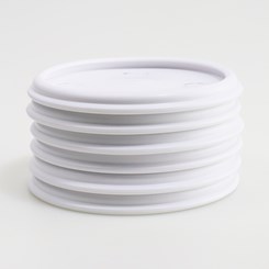 Base Antidérapante 86 mm Blanc Lot de 6