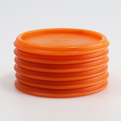 Base Antidérapante 86 mm Orange Lot de 6