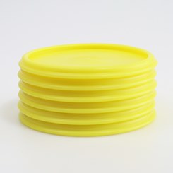 Base Antidérapante 101 mm Jaune Lot de 6