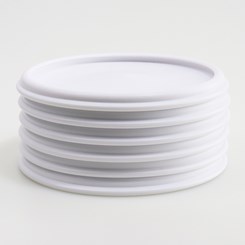 Base Antidérapante 101 mm Blanc Lot de 6