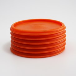 Base Antidérapante 101 mm Orange Lot de 6