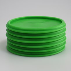 Base Antidérapante 101 mm Vert Lot de 6