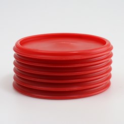 Base Antidérapante 101 mm Rouge Lot de 6