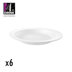 Prato Ø 248 Sopa Branco, Conjunto de 6