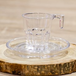 Chávena de Café Faceta + Pires, Conjunto de 6