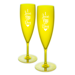 Cálice Espumante Terra 16 Cl Amarelo - Dia dos Namorados (Conjunto de 2)