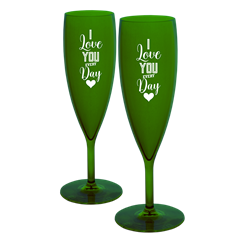 Cálice Espumante Terra 16 Cl Verde Escuro - Dia dos Namorados (Conjunto de 2)