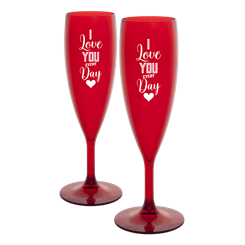 Cálice Espumante Terra 16 Cl Vermelho Escuro - Dia dos Namorados (Conjunto de 2)